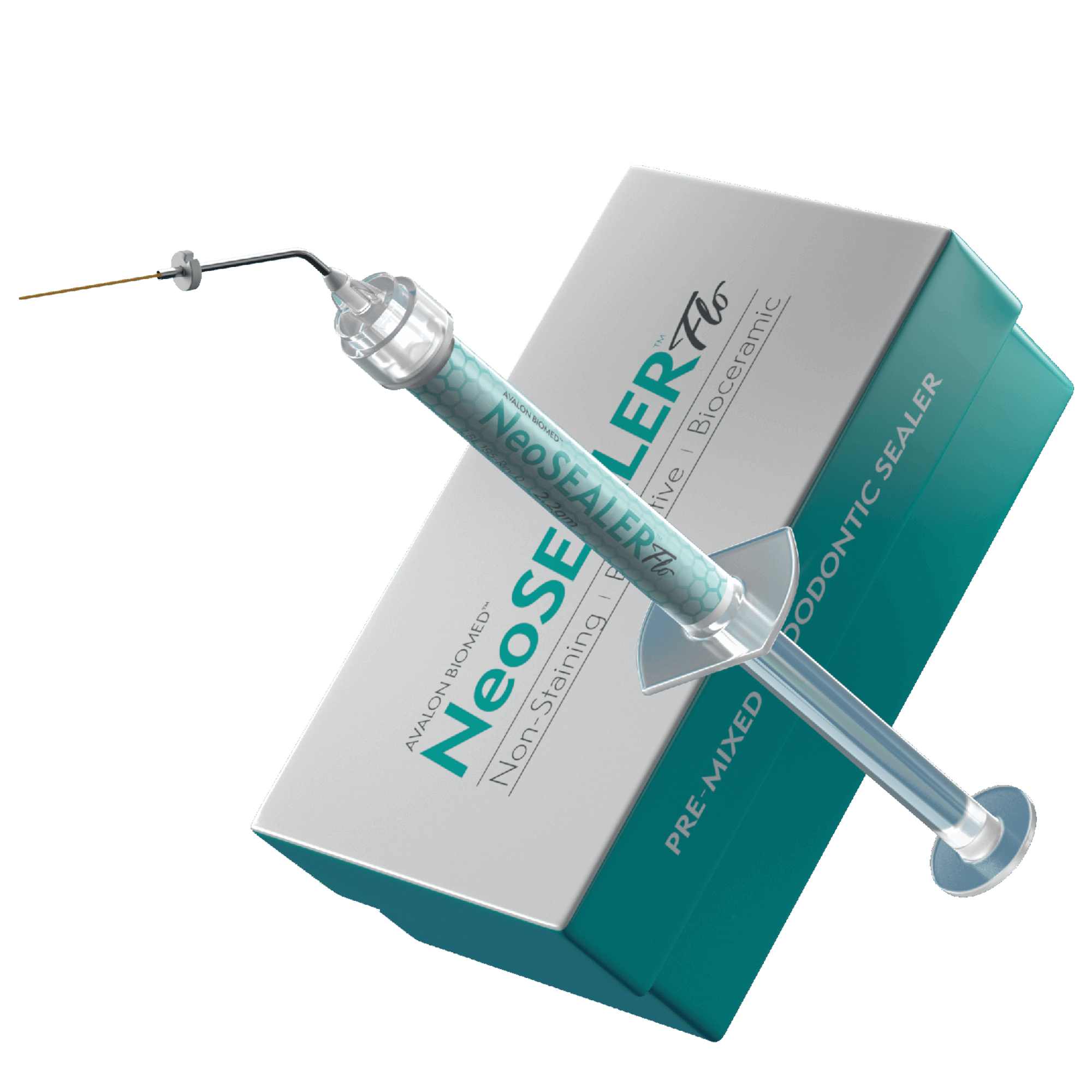 NeoSEALER Flo NeoSEALER® Flo is a bioactive bioceramic root canal sealer with superior handling properties, promoting hydroxyapatite formation to support the healing process. NeoSEALER Flo is biocompatible, antimicrobial, dimensionally stable, and RESIN-F
