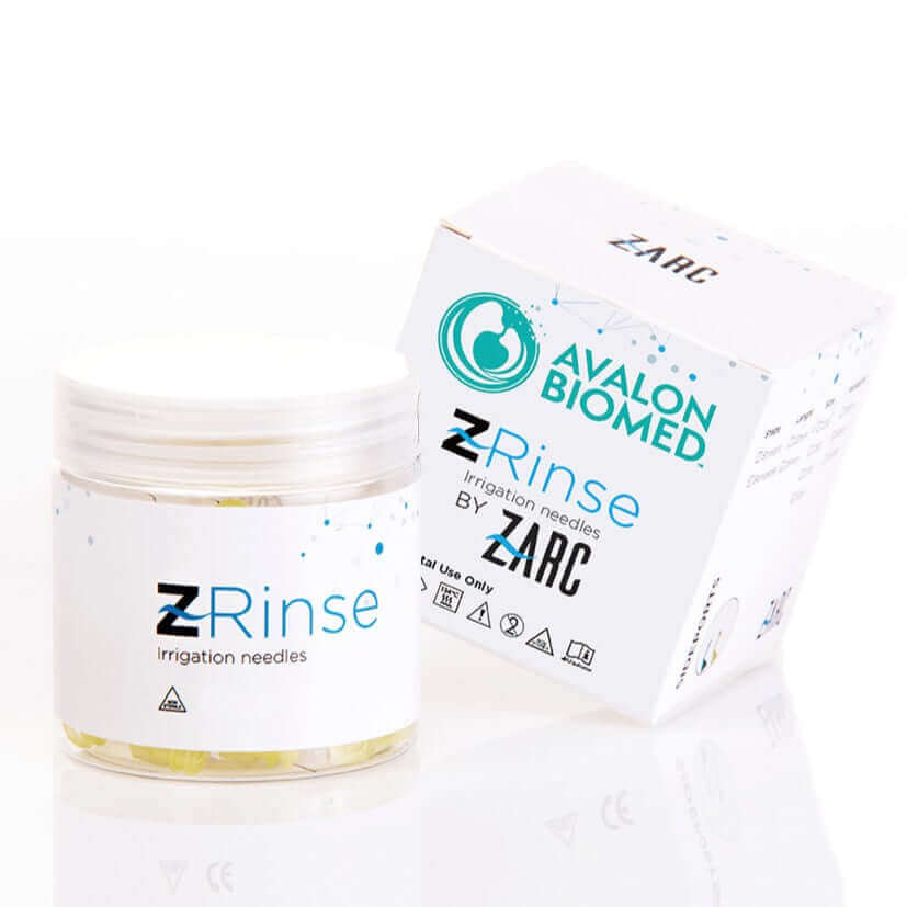 ZRinse Irrigation needles • Double-side-vented needles with lateral vents at different lengths at the tip. • Extraordinarily complete disinfection is achieved during treatment. • Better visibility thanks to an angled neck. • Luer-lock connection. • 30 G G