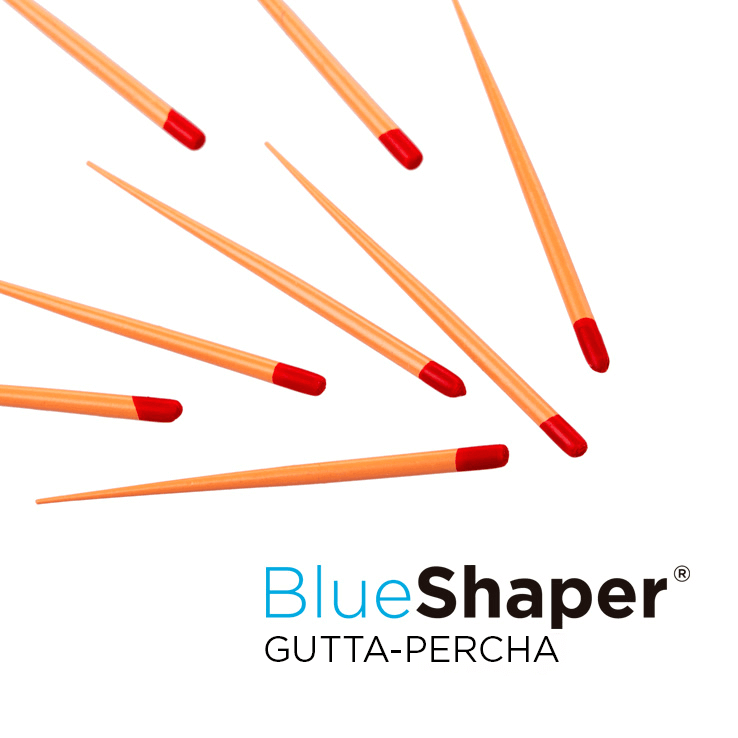 Gutta-Percha for BlueShaper ﻿ The gutta-percha is designed to fit perfectly with BlueShaper® instrumentation