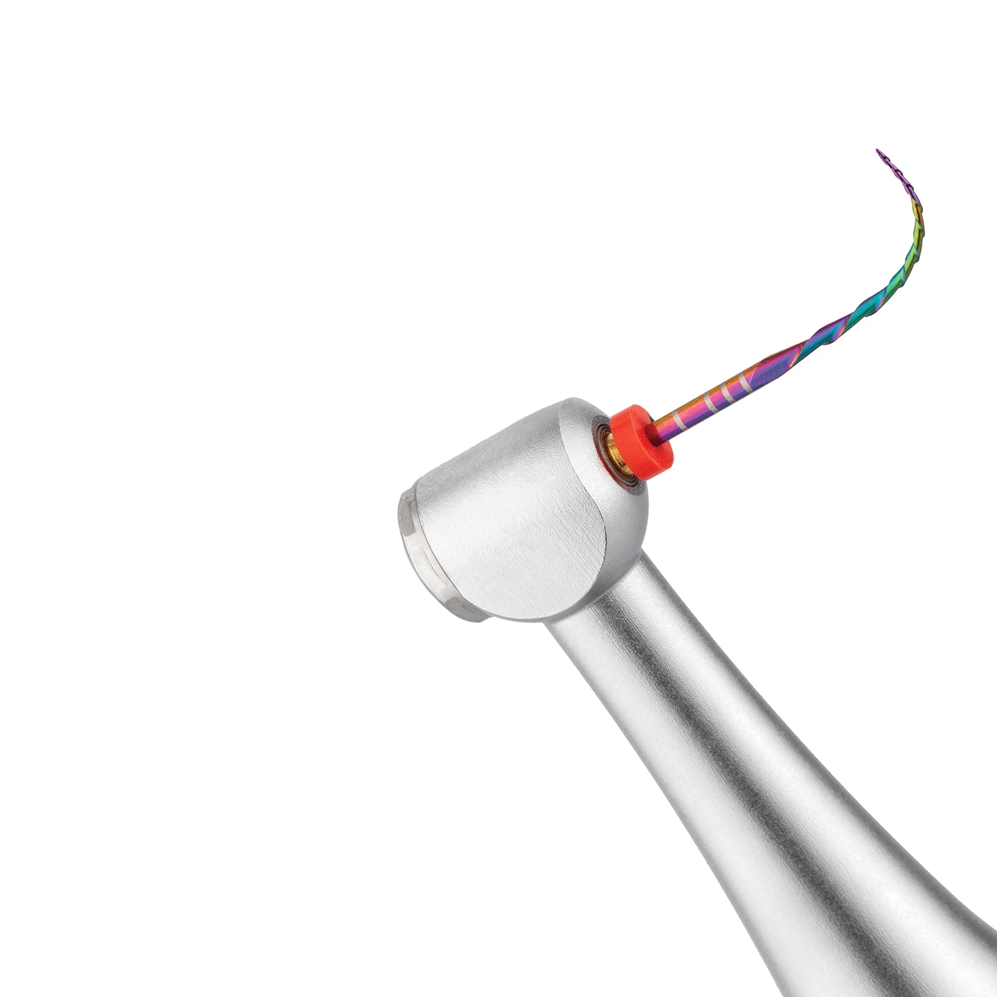 Flexible Excalibur PRO reciprocating file attached to an endodontic handpiece